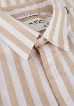Camel Selected Homme Casual Overhemd Slhslimnew-linen Shirts Ss Classic W -Mode Kledingwinkel 250167 6