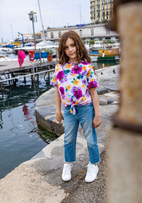 Blauwe Vingino Straight Leg Jeans Chiara Waistband 3 Blauwe Vingino Straight Leg Jeans Chiara Waistband