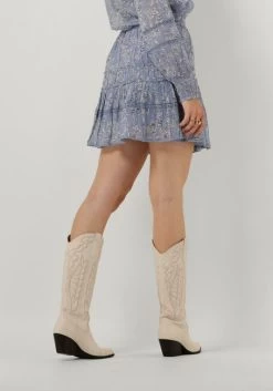 Blauwe Neo Noir Minirok Cosy S Stencil Flower Skirt