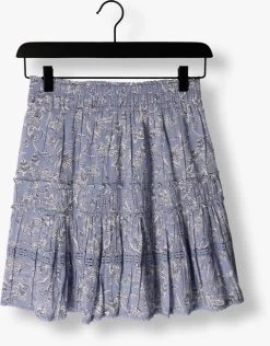 Blauwe Neo Noir Minirok Cosy S Stencil Flower Skirt -Mode Kledingwinkel 252161 5