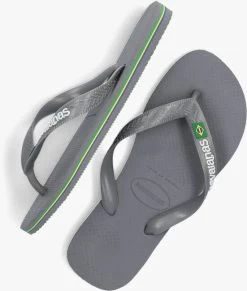 Grijze Havaianas Teenslippers Brasil Logo Dames -Mode Kledingwinkel 253597 5