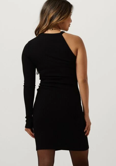Zwarte Alix The Label Mini Jurk Ladies Knitted Asymmetric Dress 3 Zwarte Alix The Label Mini Jurk Ladies Knitted Asymmetric Dress