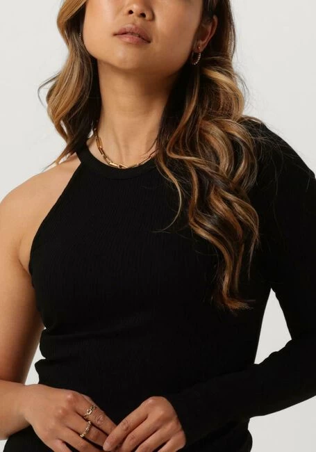 Zwarte Alix The Label Mini Jurk Ladies Knitted Asymmetric Dress 4 Zwarte Alix The Label Mini Jurk Ladies Knitted Asymmetric Dress - Afbeelding 2