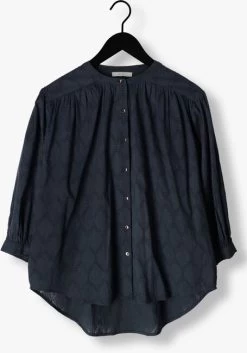 Donkerblauwe By-bar Blouse Lucy Structure Blouse -Mode Kledingwinkel 256205 5