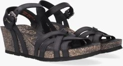 Zwarte Panama Jack Sandalen Vera